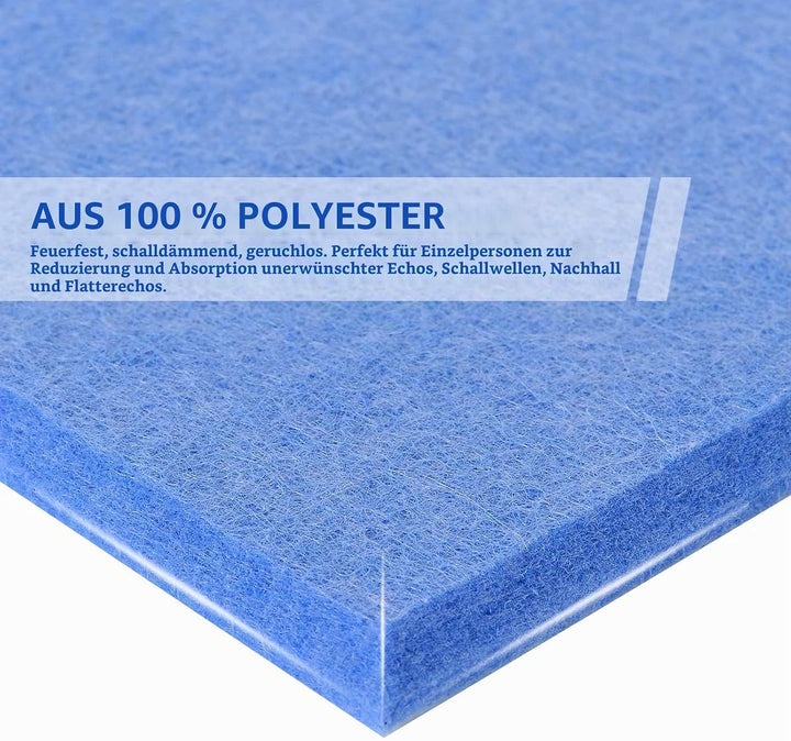 Rdutuok 12 Stück Selbstklebend Akustik Panel,30x26x1cm Hexagon Akustik Absorber Schallschutzplatten