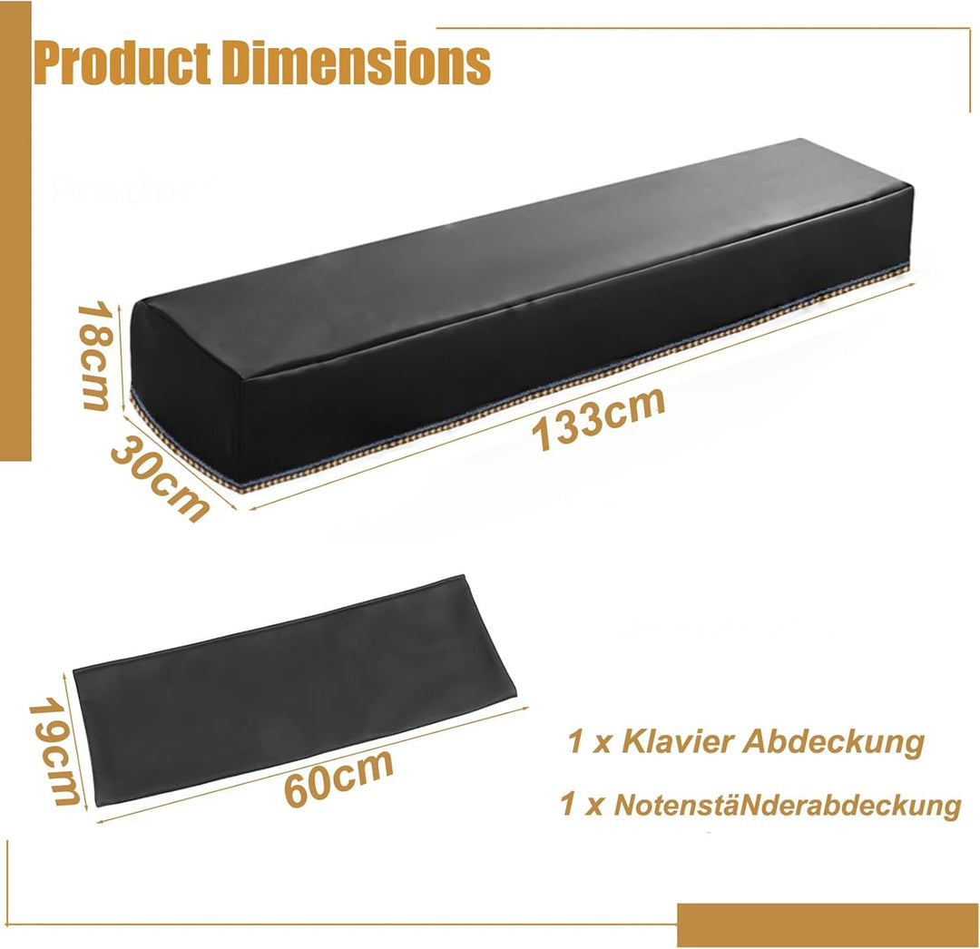 Staubschutz für Klaviertastatur 88-Tasten Klavier Abdeckung E-Piano Tastaturabdeckung Tuch mit Noten
