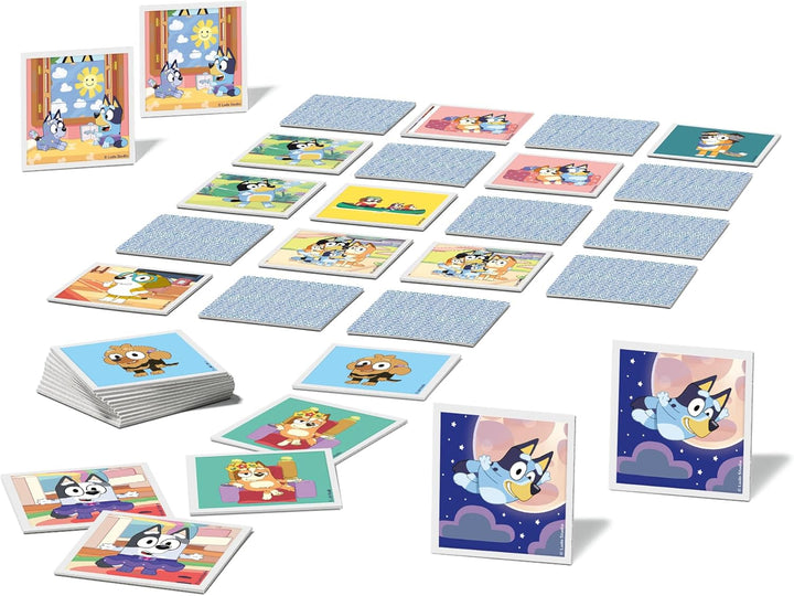 Ravensburger 22646 Memory® Bluey - Der Spieleklassiker für alle Fans der Vorschulserie Bluey, Merksp