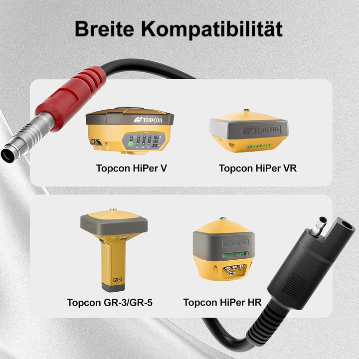 Uonecn für TOPCON Hiper GPS Ladegerät Stromkabel Ende LITE PRO GA GB Plus GR-3 GR-5 SAE2 (30CM)