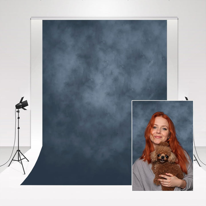 Kate Backdrop Photography 1.5x2.2m/5x7ft Klassische strukturierte Blaue Figur Fotografie Aufnahme Hi