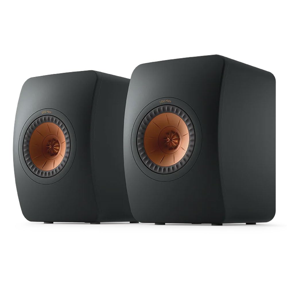 KEF LS50 Meta Regallautsprecher Carbon Black, Monitorlautsprecher | HiFi | Heimkino | 40-100 Watt, C