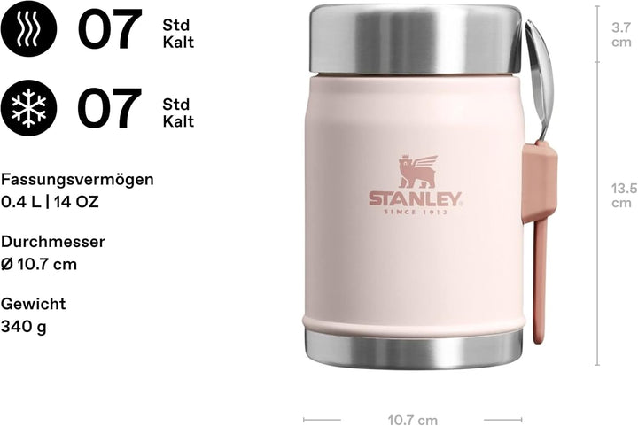 Stanley Classic Legendary Thermobehälter für Essen mit Göffel 400 ml - Hält 7 Stunden Heiss oder Kal