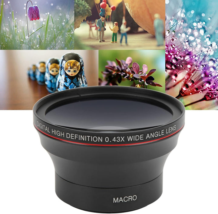 55 Mm 0,43 X Professionelles HD-Weitwinkel-Kameraobjektiv, Optisches Glasbeschichtungsobjektiv mit A
