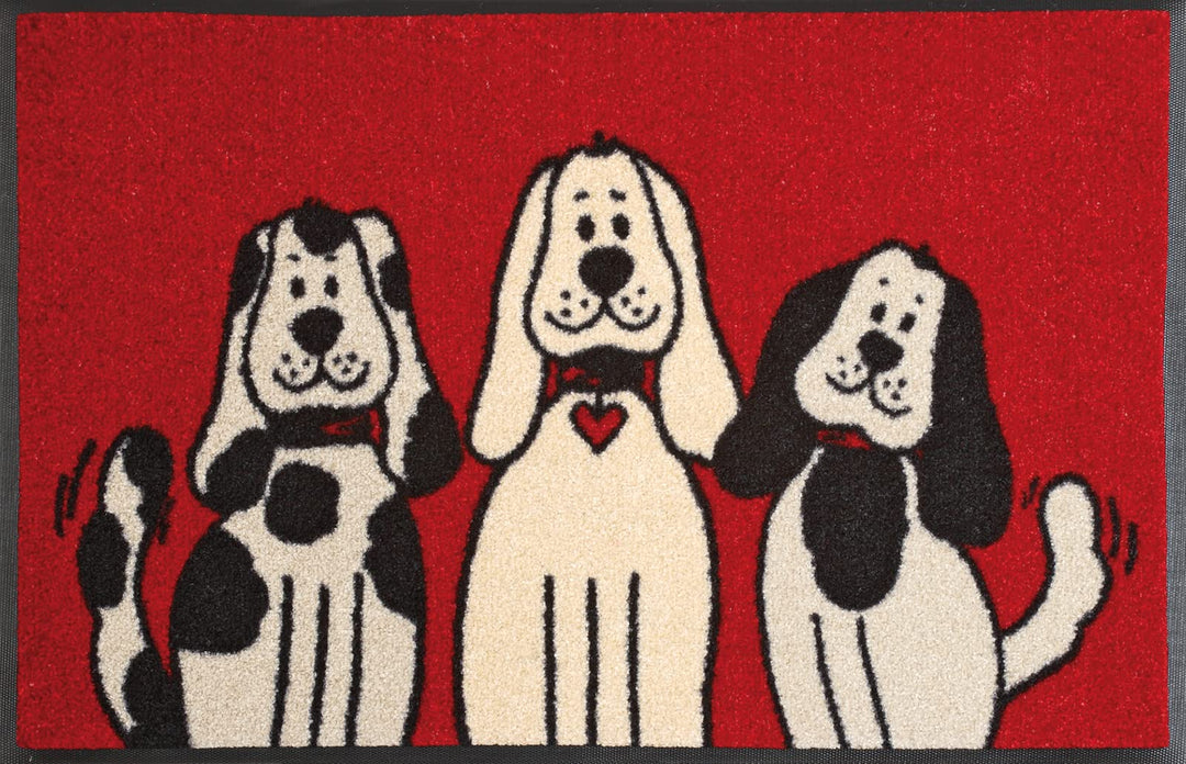 wash+dry Fussmatte, Three Dogs 50x75 cm, innen und aussen, waschbar