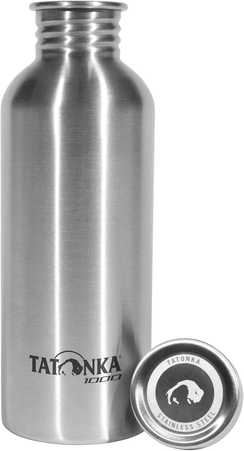 Tatonka Edelstahl Trinkflasche Steel Bottle Premium (500ml / 750ml / 1000ml) - Bruchsichere Wasserfl