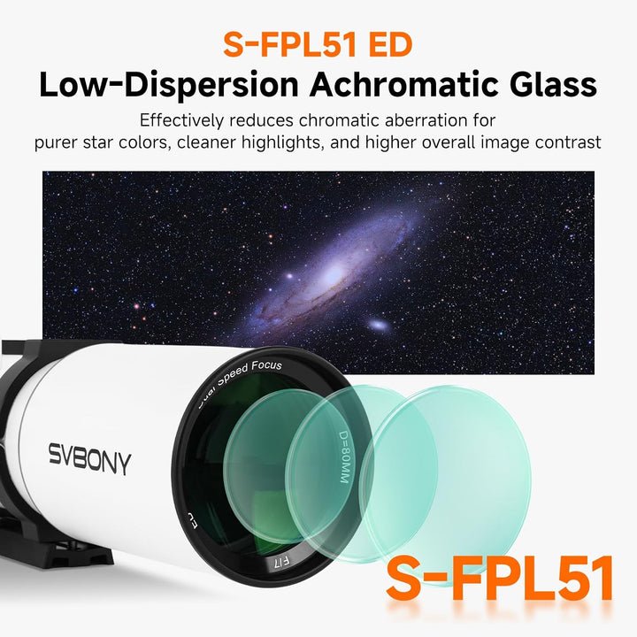 Svbony SV503 Astronomische Teleskope OTA, 80F7 Doppelt ED Professionelles Optische Tubusbaugruppen m