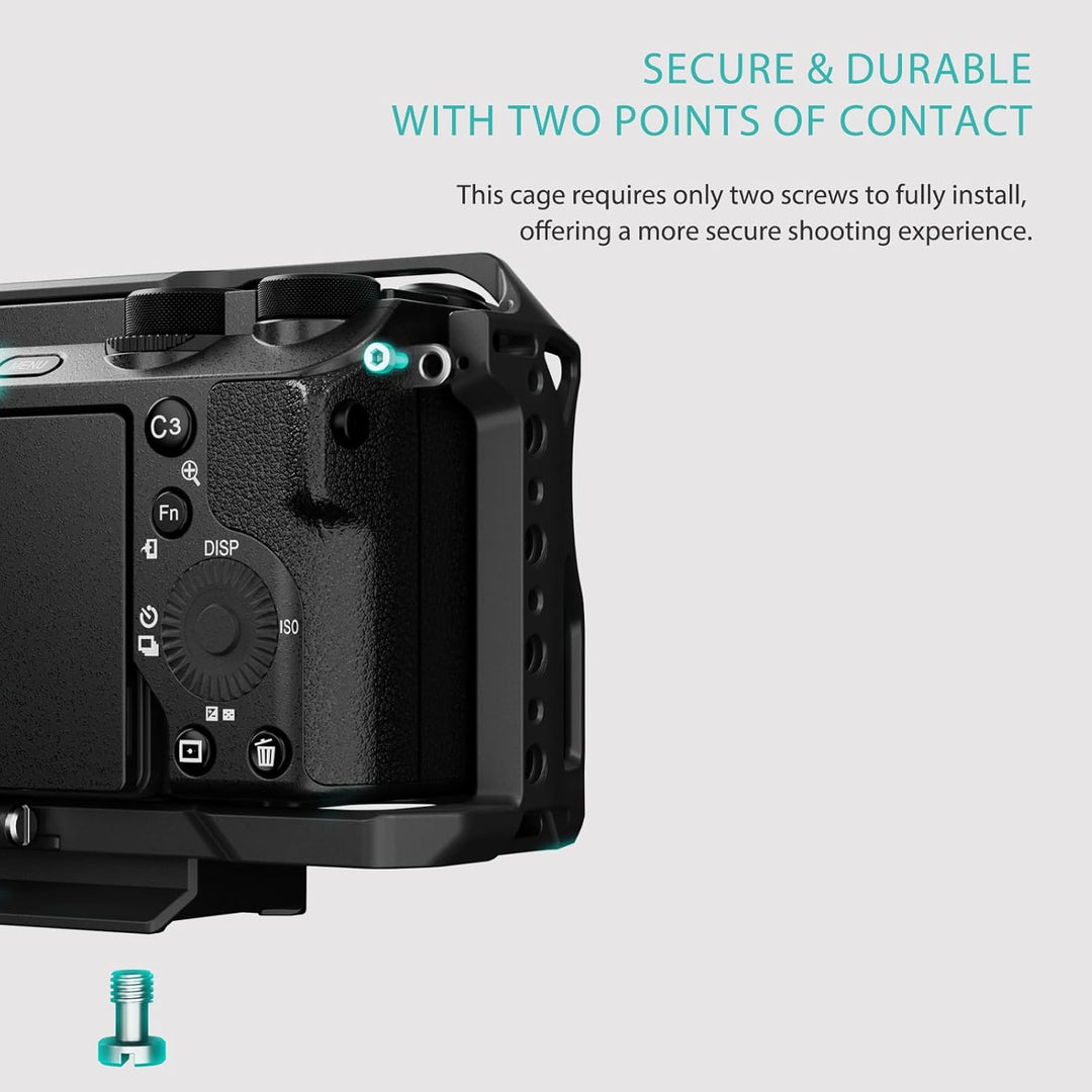 Tilta A6700 Cage, Kamerakäfig Kompatibel mit Sony a6700 mit Arca Grundplatte und HDMI Kabelklemme -