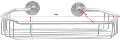 tesa draad Duschcaddy, Messing, verchromt, inkl. Klebelösung, 65mm x 275mm x 135mm, Duschcaddy