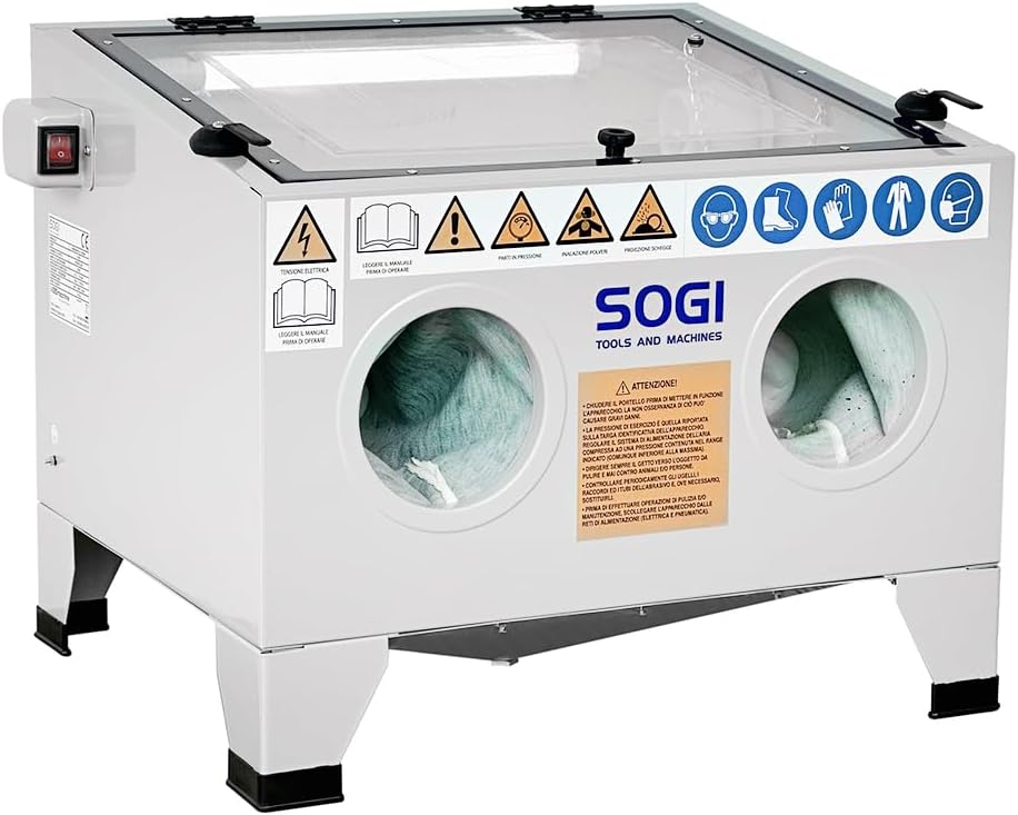 SOGI S-56 Sandstrahlkabine Tischgerät + Strahlmitte (S-56 + Korund GRA-36)
