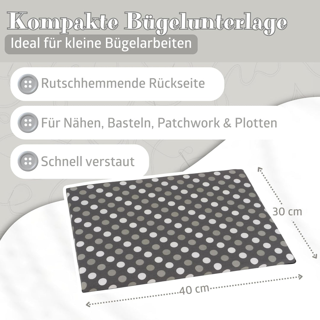 Semplix Bügelset 4-teilig mit Prym Mini-Dampfbügeleisen – Bügelunterlage, Silikonablage & Reisetasch