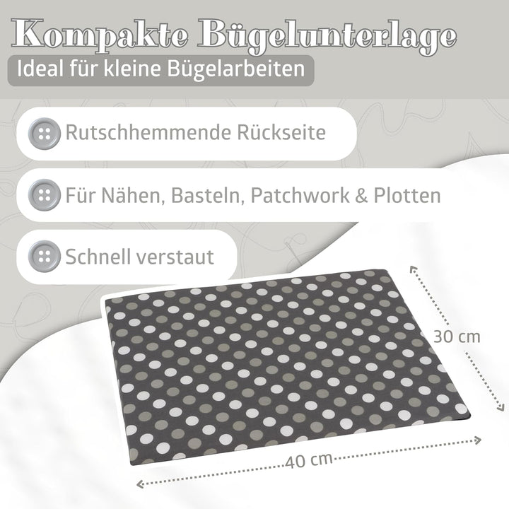 Semplix Bügelset 4-teilig mit Prym Mini-Dampfbügeleisen – Bügelunterlage, Silikonablage & Reisetasch