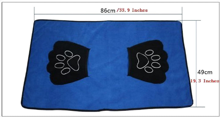Sporty Mikrofaser Handtuch für Katzen und Hunde Towel in 3 Farben saugfähig (Blau), Blau