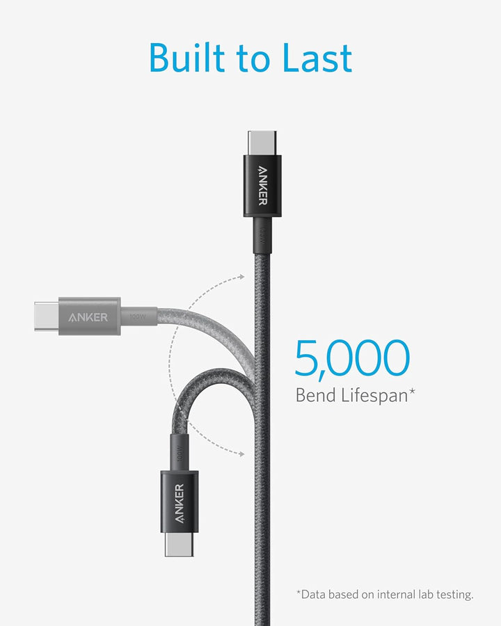Anker 333 USB C auf USB C Ladekabel, 0.9m, Doppelpack,100W USB 2.0 Typ C Kabel, Schnellladeleistung