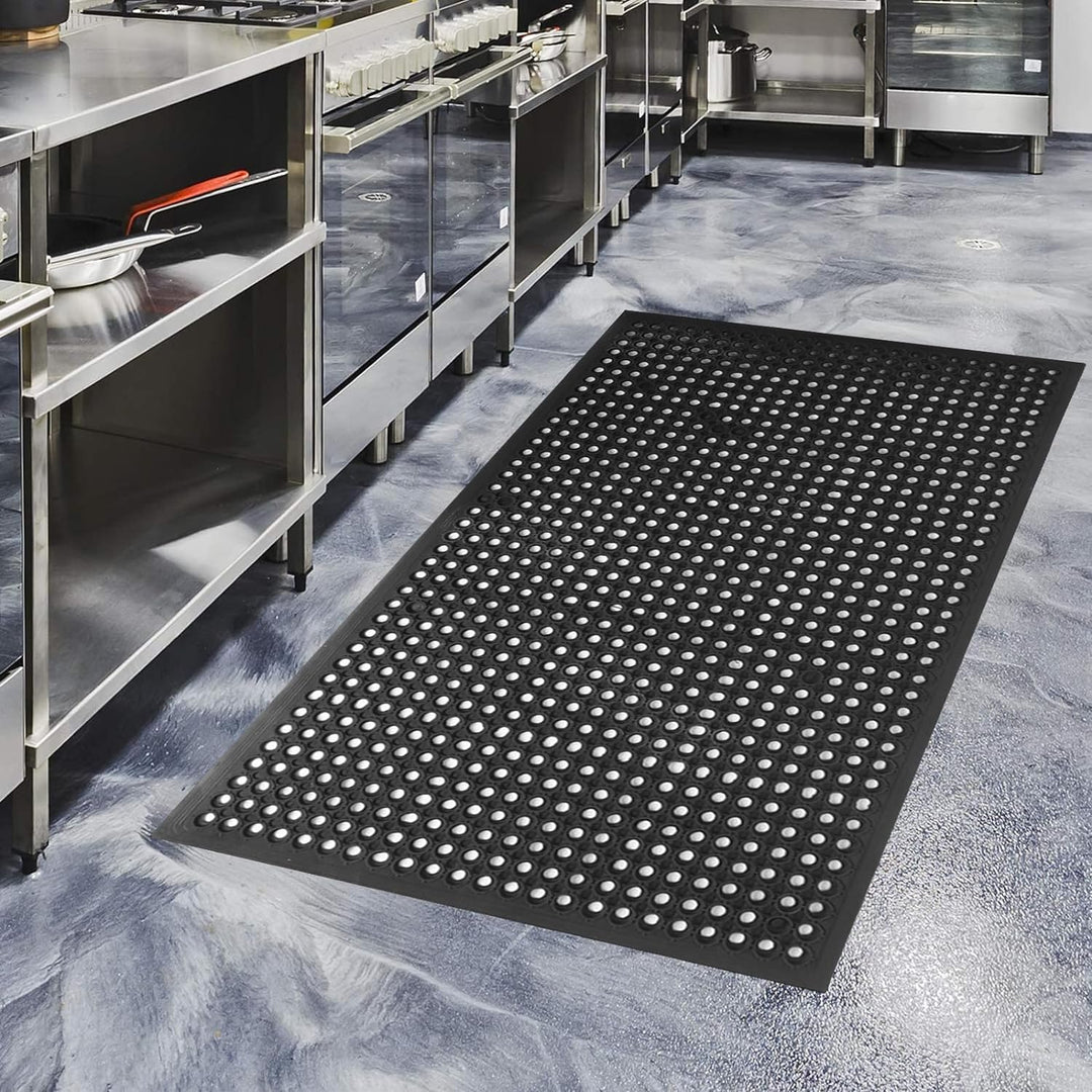ybaymy Gummimatte Ringgummimatte 90x150cm Schmutzfangmatte Ringmatte Aussenbereich Paddock Ringmatte