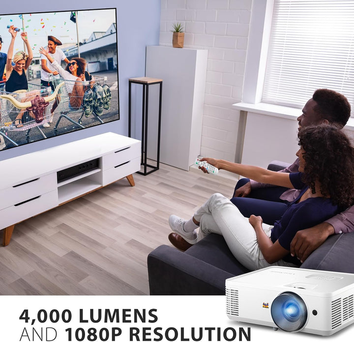 ViewSonic PX704HD 1080p Full HD Beamer, 4000 ANSI Lumen, 22.000:1 Kontrast, Bis zu 300" Bildgrösse,