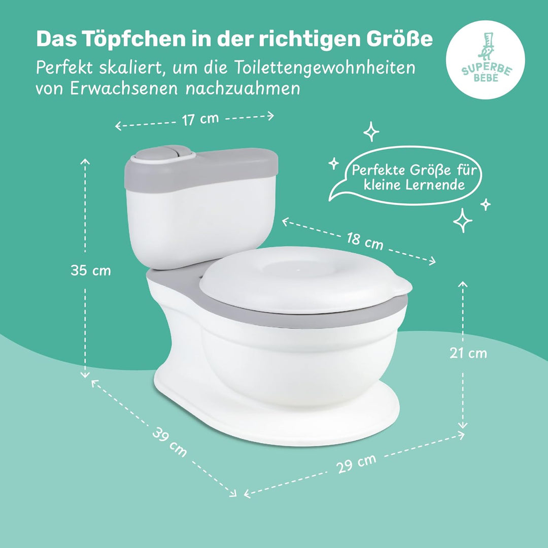Baby Töpfchen - Toilettensitz Kinder - Kinder Töpfchen Mit Musik & Spülgeräusch Für Töpfchentraining