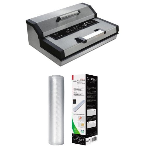Caso 1405 FastVac 4000 Gewerbevakuumierer mit Caso 1224 XXL Profi- Folienrolle 40 x 1000 cm Gewerbev