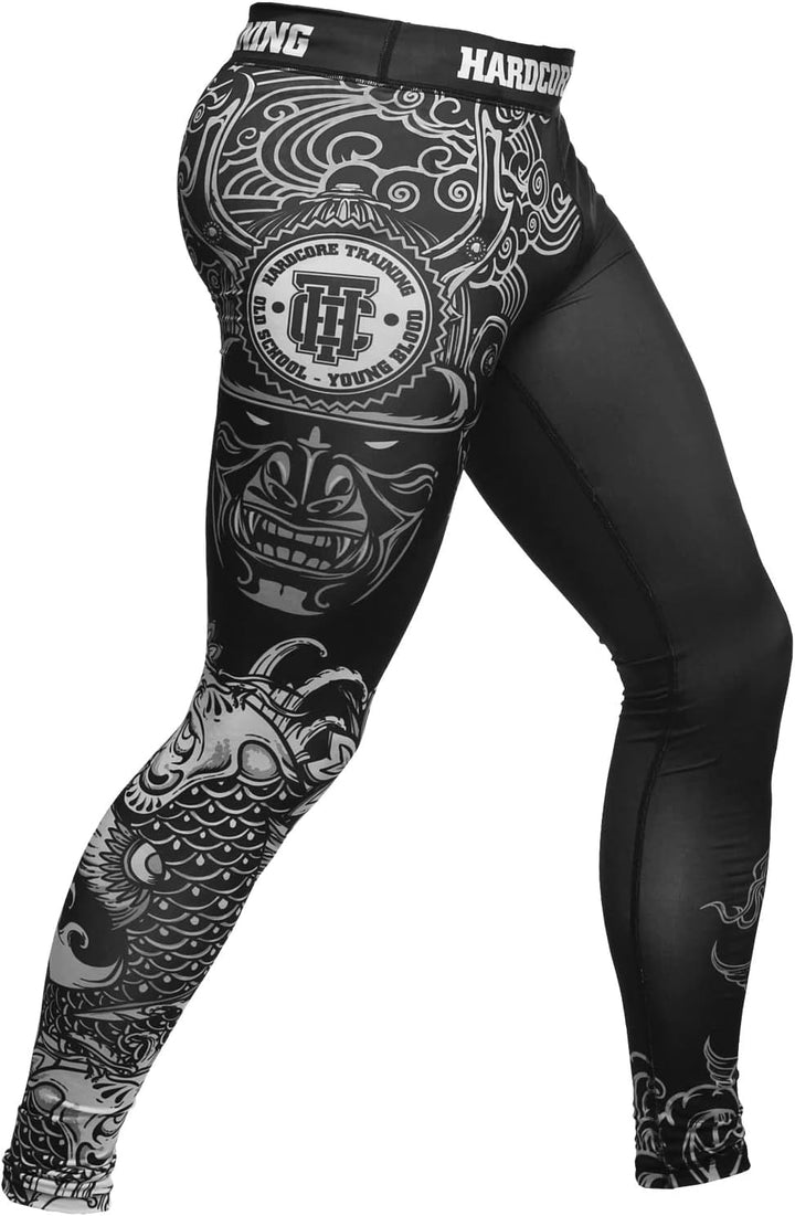Hardcore Training Herren Compression Pants Kompressionshose Leggings Sportkleidung Grappling MMA Kam