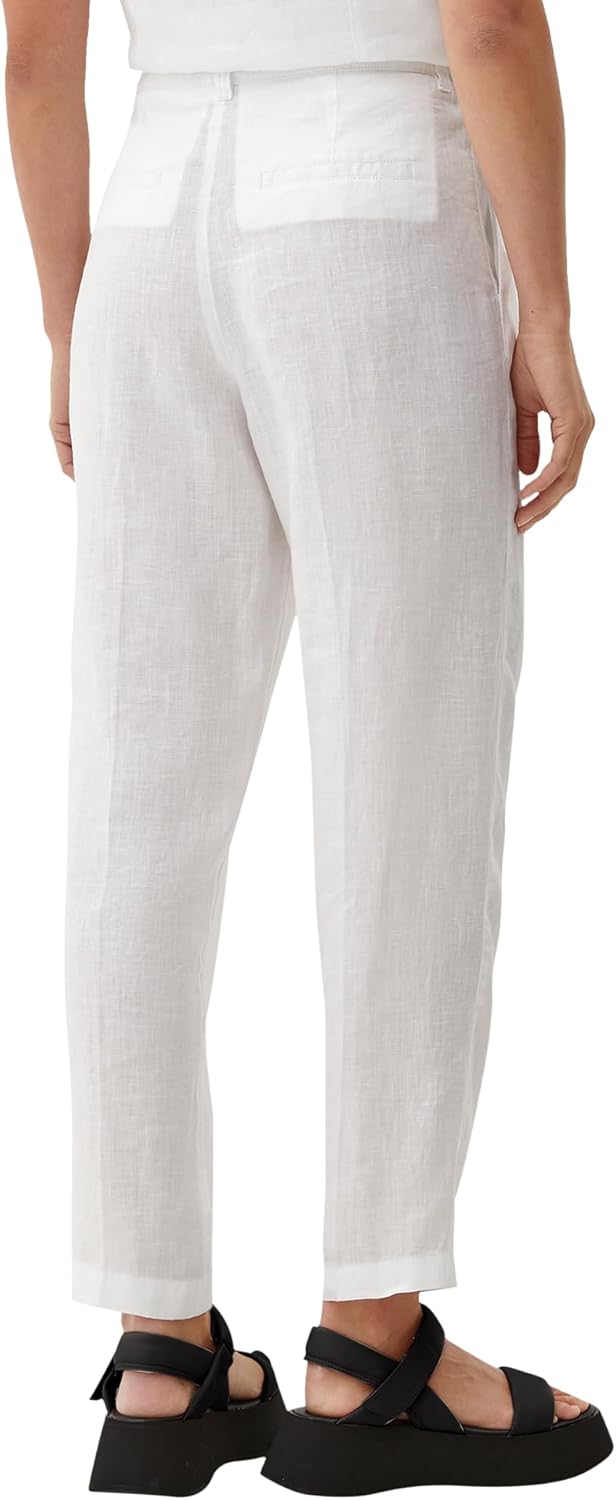 s.Oliver Damen Hose, 7/8 40 Weiss 0100, 40 Wei&#xDF; 0100