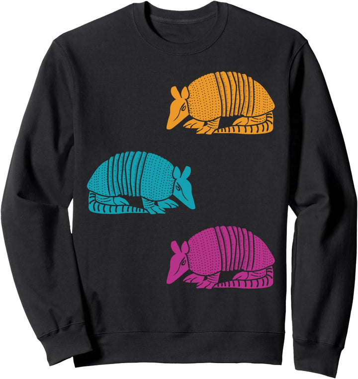 Bunte Gürteltier-Kunstgrafik Sweatshirt