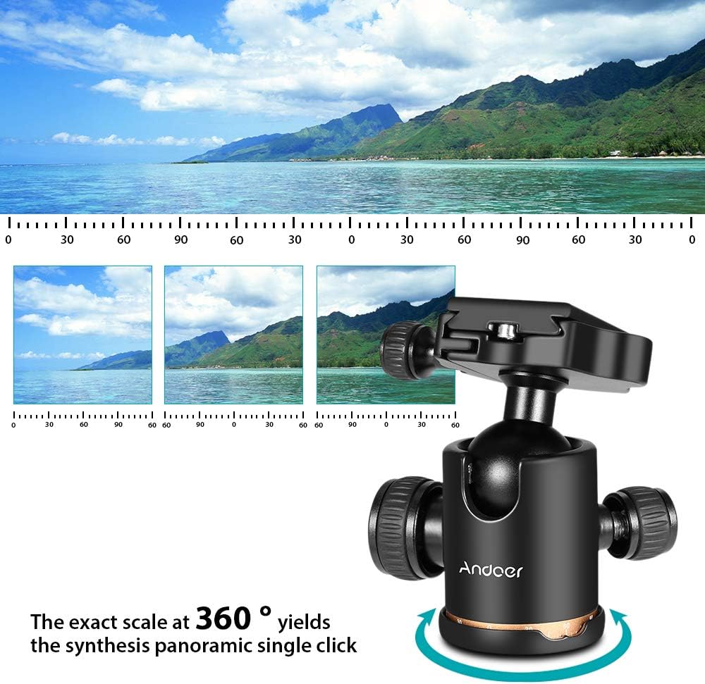 Andoer Q 666 Pro DSLR Kamera-Stativ Einbeinstativ Kugelkopf Veränderbar Tragbare Compact Reisenstati