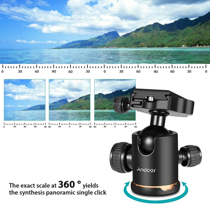 Andoer Q 666 Pro DSLR Kamera-Stativ Einbeinstativ Kugelkopf Veränderbar Tragbare Compact Reisenstati