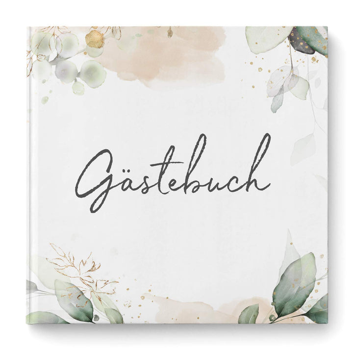 DeinWeddingshop Gästebuch Hochzeit | 104 Seiten | 52 Blatt | Hardcover DIN A4 quer | Hochzeitsgästeb