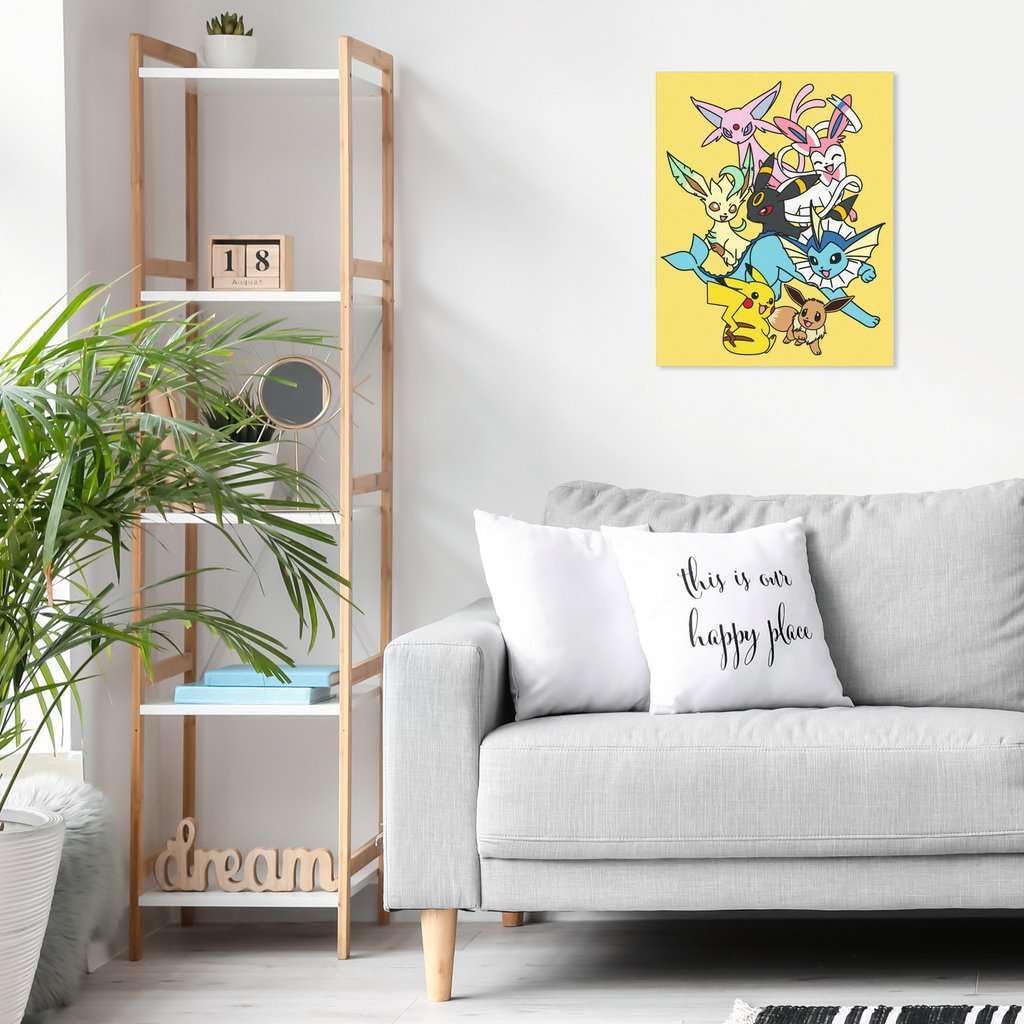 Ravensburger CreArt 25897 - Eevee Evolutions - Malen nach Zahlen Erwachsene, DIY Malset mit Pinsel u