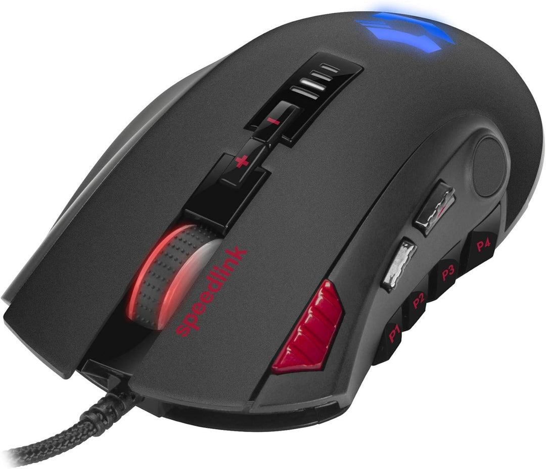 Speedlink TARIOS RGB Gaming Mouse - USB Maus mit RGB Beleuchtung für Büro/Home Office (12 programmie