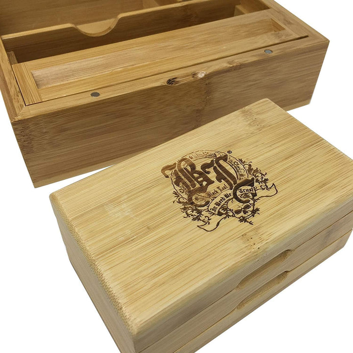 Black Leaf Aufbewahrungsbox, Bambus, braun, M