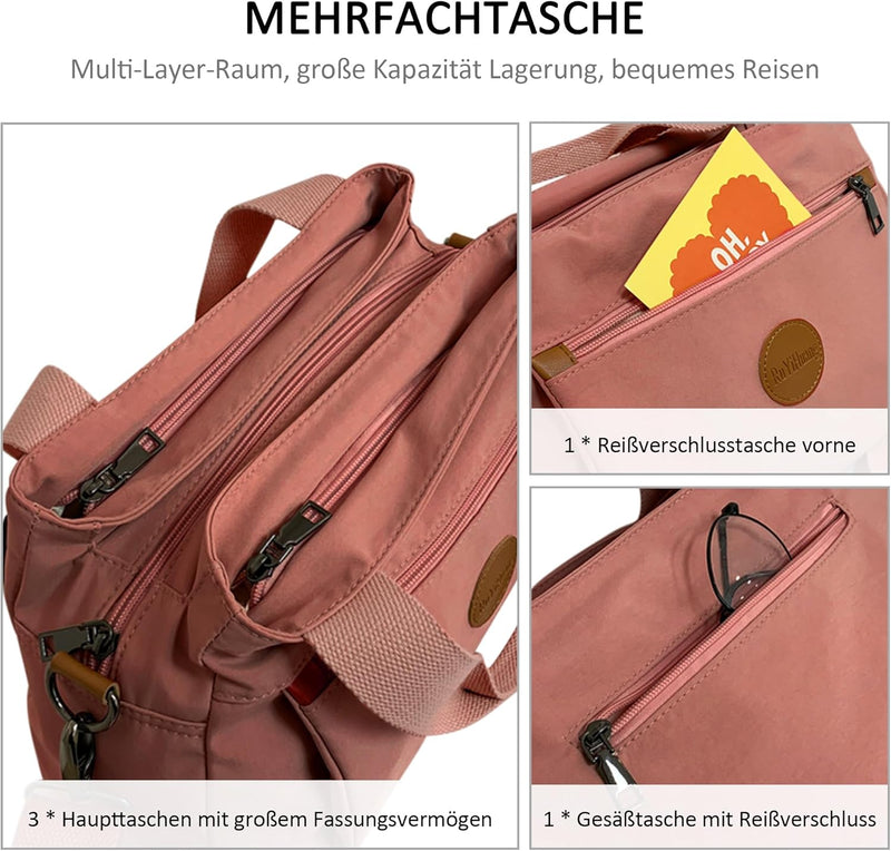 DORRISO Mode Umhängetasche Damen Canvas Handtasche Reise Schultertasche Casual Multifunktionale Umhä