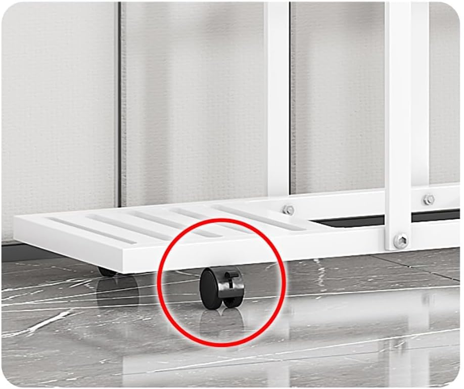 GarveeHome Mehrstöckiges Pflanzenregal mit Rollen, Treppenförmiges Blumenständer aus Metall, für Woh