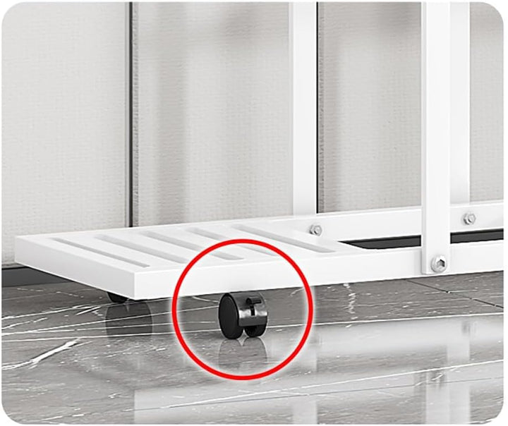 GarveeHome Mehrstöckiges Pflanzenregal mit Rollen, Treppenförmiges Blumenständer aus Metall, für Woh