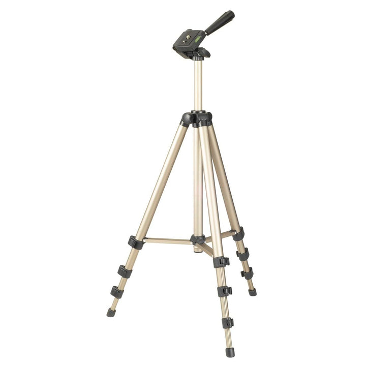 Hama Leichtes Einsteiger-Dreibeinstativ mit 3-Wege-Kopf, Star 700 EF Digital 125-3D, Champagner 42 -