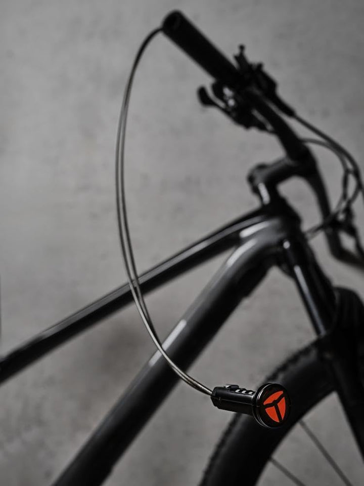 Fahrradschloss im Lenker – 130 cm Zahlenschloss – unauffällig & leicht – für gerade Lenker – Alumini