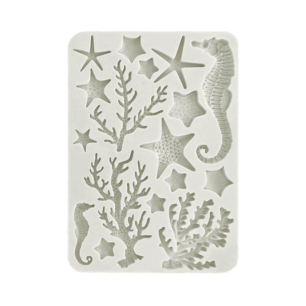 Stamperia - Silicon Mould A5 for Scrapbooking, Bullet Journalling and More, Corals, Non-Stick Surfac