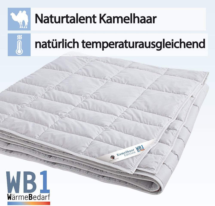 Dormabell Sommersteppbett Kamelhaar Edition WB1, luftig leichte Sommerdecke mit 100% temperaturausgl