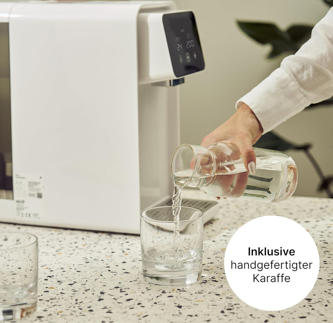 HO3 Home One Auftisch Osmoseanlage für Trinkwasser mit 4 Temperaturstufen (RT, 50, 85, 95°C), 5 Stuf