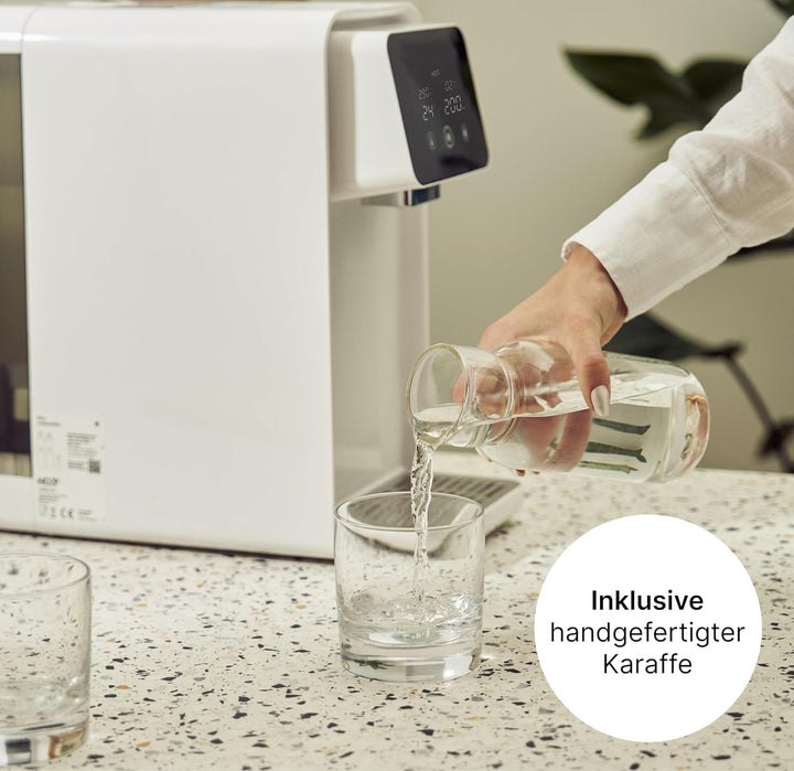 HO3 Home One Auftisch Osmoseanlage für Trinkwasser mit 4 Temperaturstufen (RT, 50, 85, 95°C), 5 Stuf