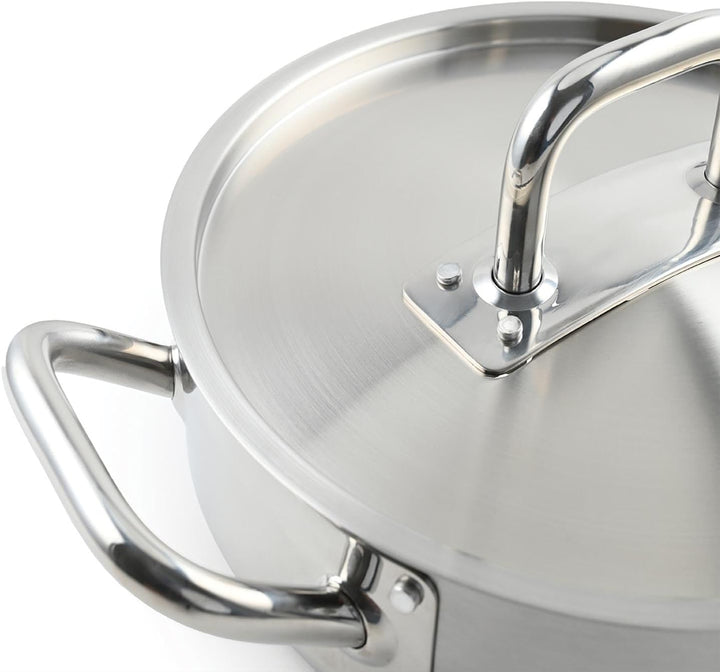 LAGUIOLE, Triplex-Suppentopf 28x17 cm Triplex-Edelstahl 304/Aluminium/430, Fassungsvermögen 10 l, ko