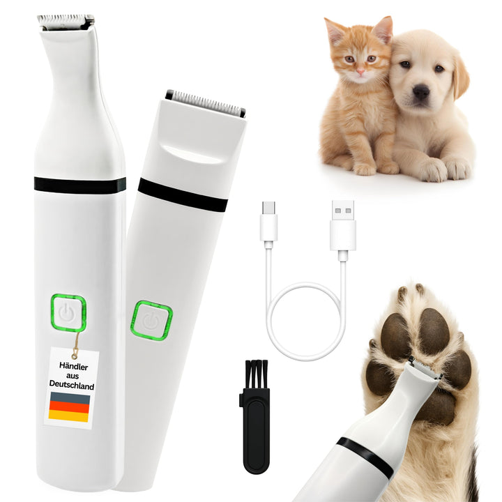 Profi Pfotentrimmer für Hunde und Katzen - Hundepfoten Trimmer leise Schermaschine Hundeschermaschin