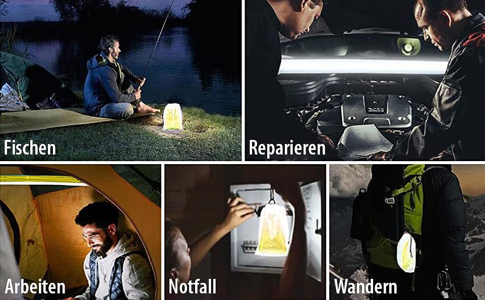 Semptec Urban Survival Technology Camping Licht: Aufblasbare XL-Akku-Campingleuchte mit CCT-LEDs, 19