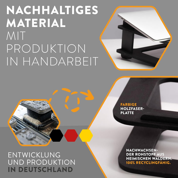boho office® Laptop Ständer Holz - hydesk Multistand - Erhöhung für Notebook/Laptop und MacBook, Lap