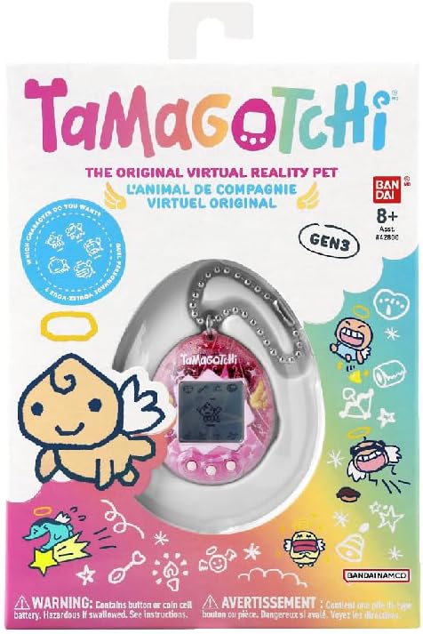 Bandai - Tamagotchi - Original Tamagotchi - Angel Dress - Elektronisches virtuelles Haustier mit Far