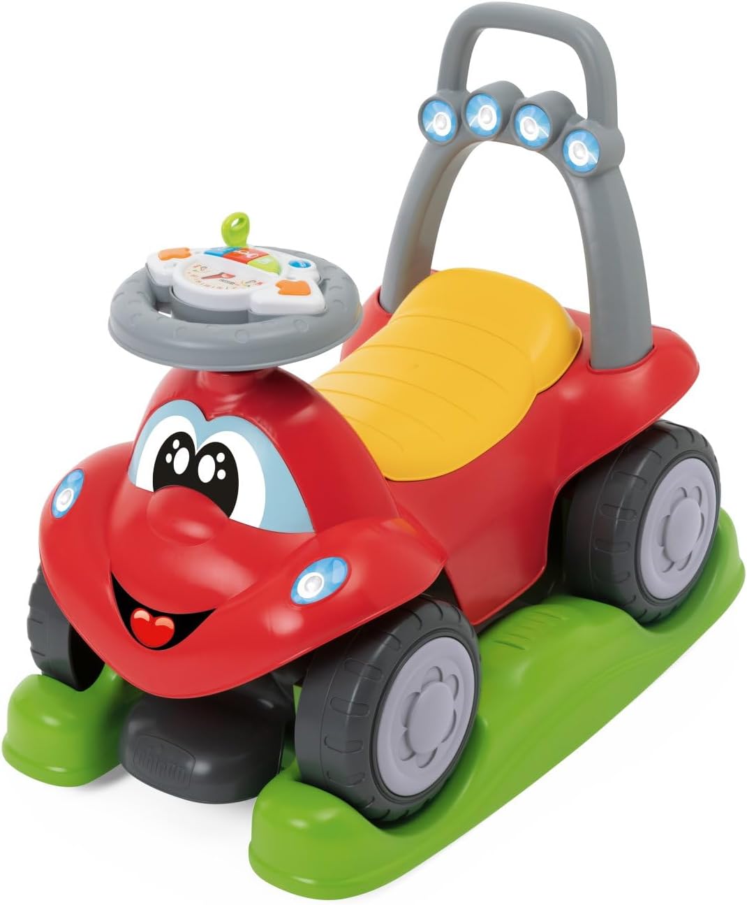 Chicco Ride-Along Billy Quattro, Mitfahrendes Kinderauto, 4in1 Spielmodi, Schaukelfunktion, erste Sc