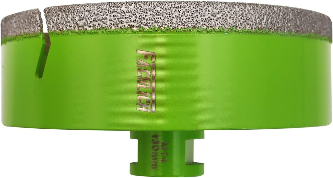 FACHLICH Diamantbohrer 130mm Diamant-Bohrkronen Fliesenbohrer Lochsäge M14 Gewinde für Porzellan Fli