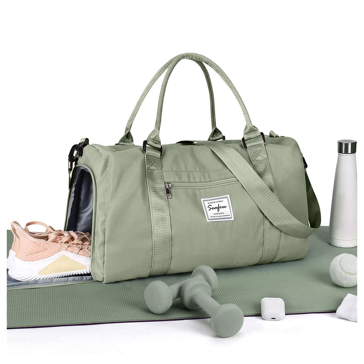 Sport Duffel Bag Damen Herren Sporttasche mit Schuhfach & Nassfach Reisetasche Handgepäck Tasche Spo