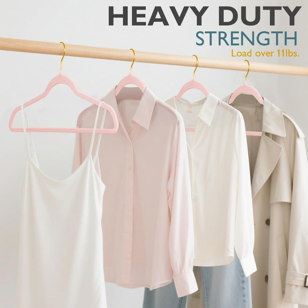 ManGotree Velvet Kleiderbügel, Kleider- und Anzugbügel, rutschfeste Filzbügel, ultraflache, platzspa