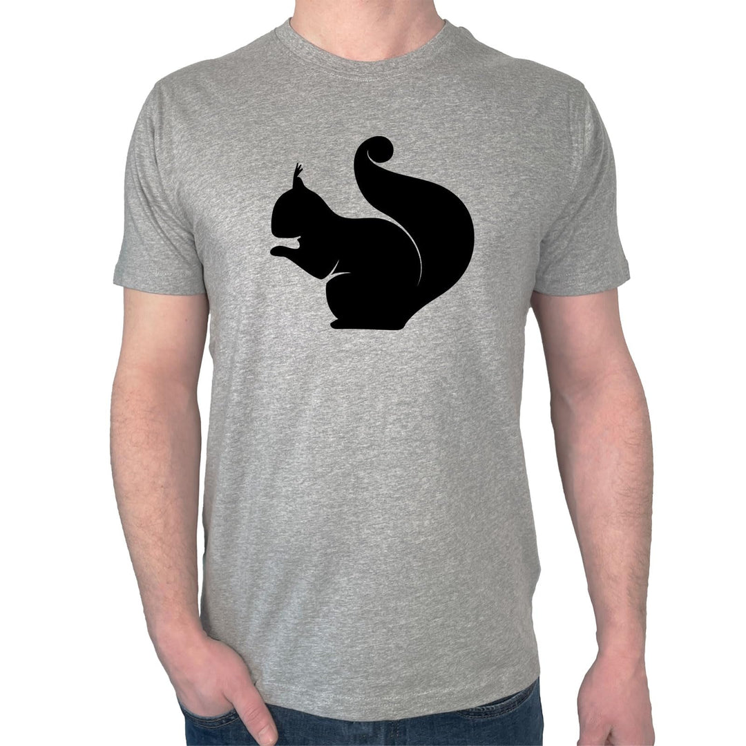 Huuraa Herren T-Shirt Eichhörnchen Silhouette Geschenk Grösse S-3XL Bio Baumwolle Fairtrade Eichhörn